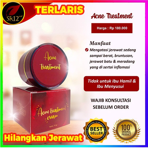 SR12 ACNE TREATMENT CREAM KRIM JERAWAT MERADANG &amp; MEMBANDEL AMPUH HILANGKAN JERAWAT