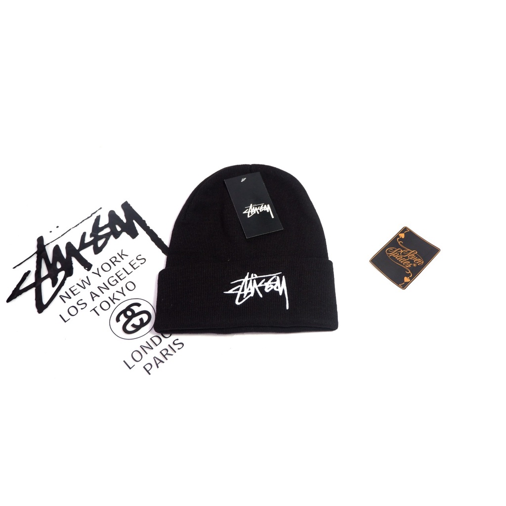 beanie hat stussy kupluk topi kerpus