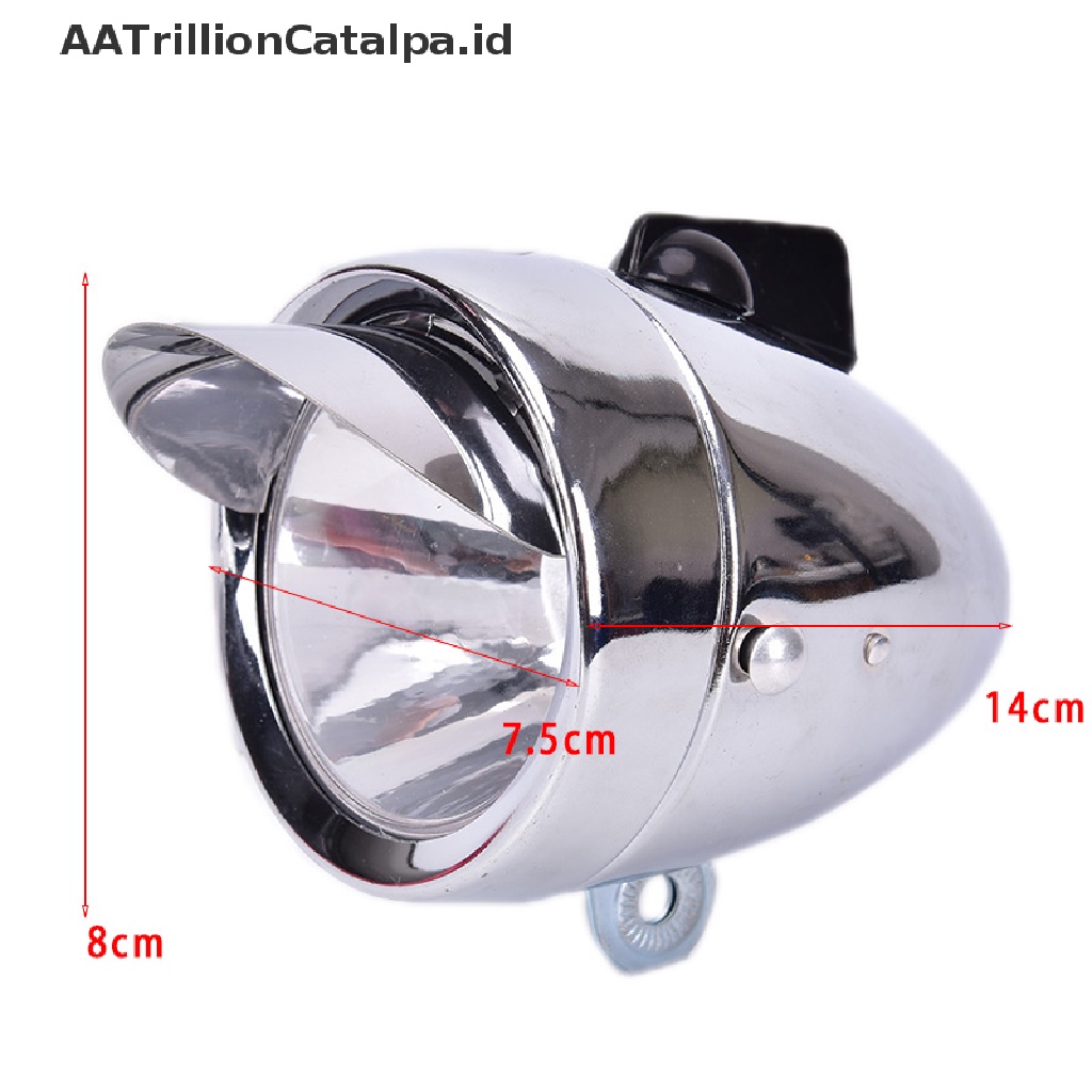 Aatrillioncatalpa Lampu Depan Sepeda Gaya Retro Vintage