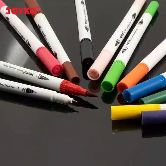 

[[COD]] Color Brush Pen Joyko 12 Warna TERBATAS Kode 508