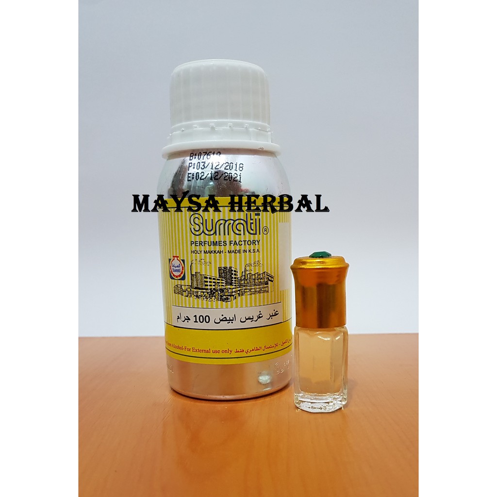 Amber Greese White by Surrati | 3 ml, 6 ml dan 12 ml | Anbargris Abyad | Ambergris | Asli