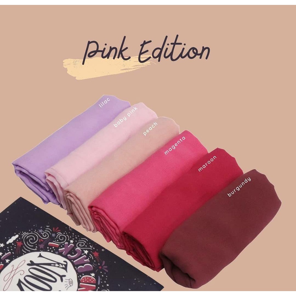 DAILY HIJAB CANTIK MURMER BELLA SQUARE POLYCOTTON/LILAC/MAGENTA/MAROON/BURGUNDY//