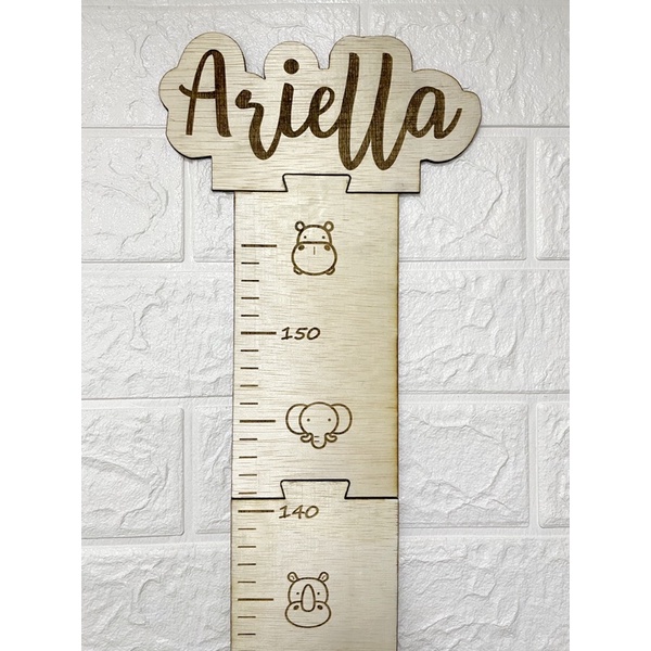 GROWTH CHART CUSTOM NAME | Pengukur tinggi badan anak | Dekorasi Kamar | Wooden Growth Chart