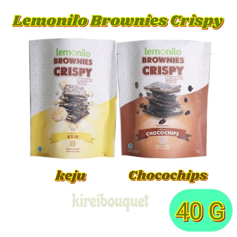 

Lemonilo Brownies Crispi Chocochips dan keju 40 G 100% original
