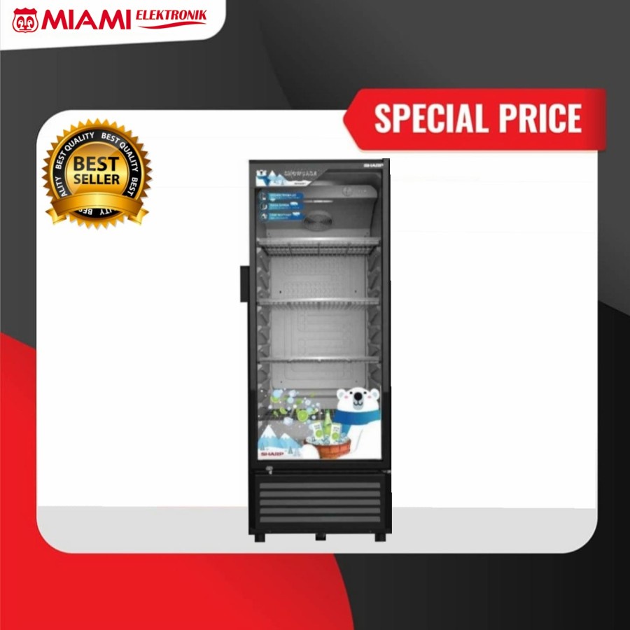 Display Showcase 3 Rak SHARP SCH-210FS / Display Chiller 208 Liter SHARP SCH210FS