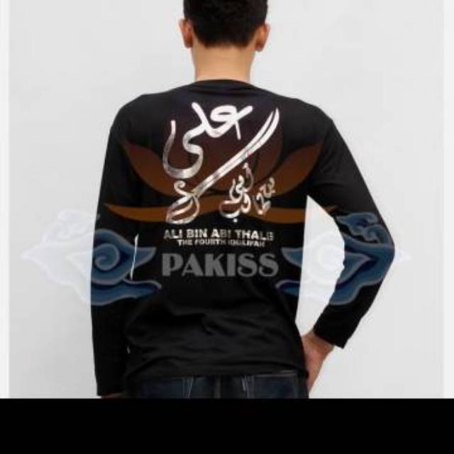 Kaos Spandek Lengan Panjang Sahabat Nabi Ali Bin Abi Tholib Perak - Kaos Spandek Lengan Panjang Adem