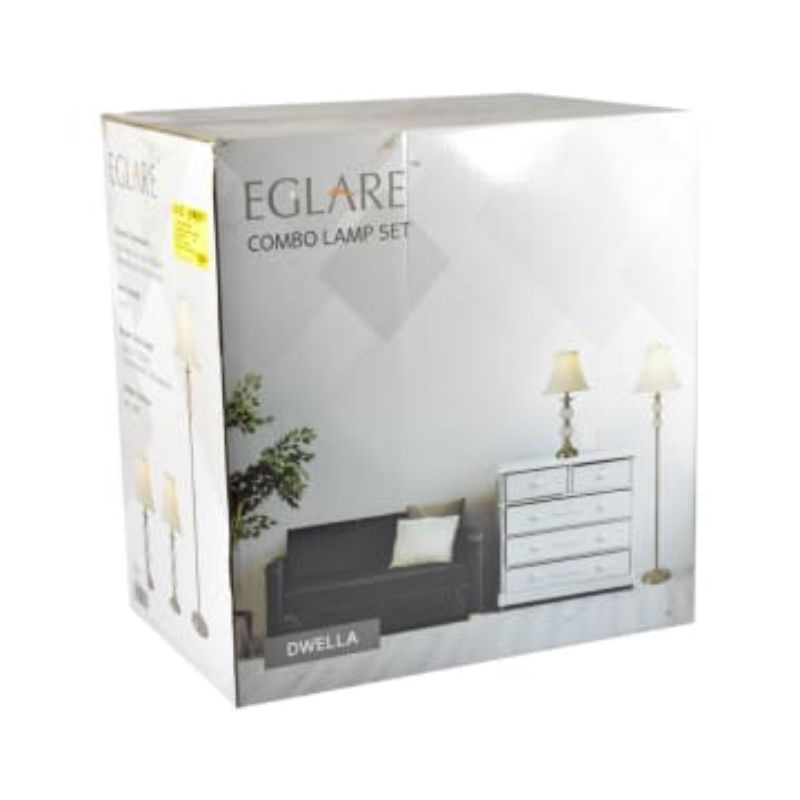 Eglare Set 3 Pcs Lampu Meja Lantai Dwella Antiqbrass