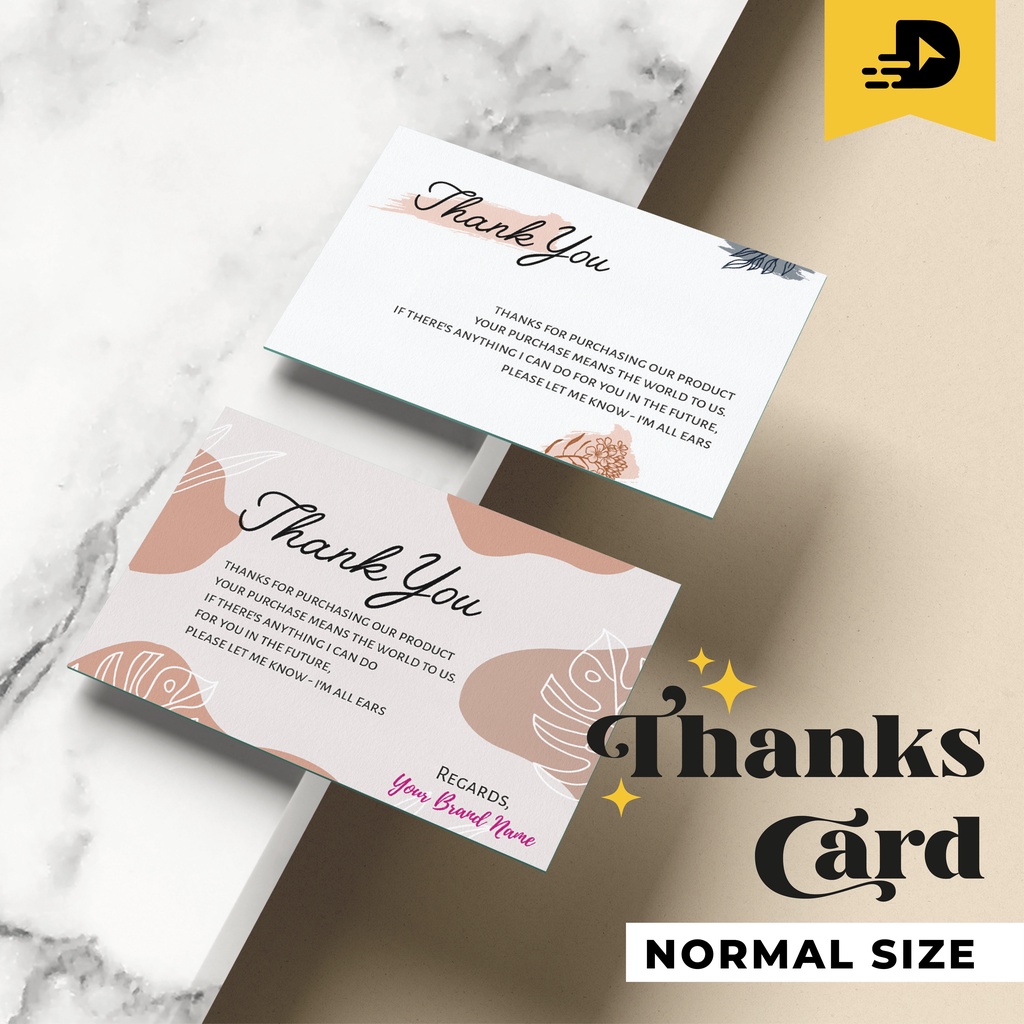 

(1 Sisi) Thank You Card Online Shop Custom