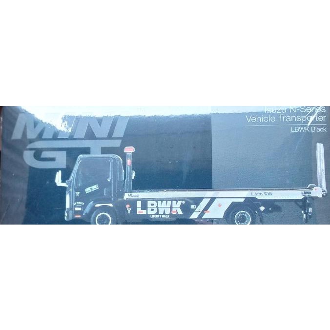 Minigt Isuzu N-Series Vehicle Transporter Lbwk Black - Top