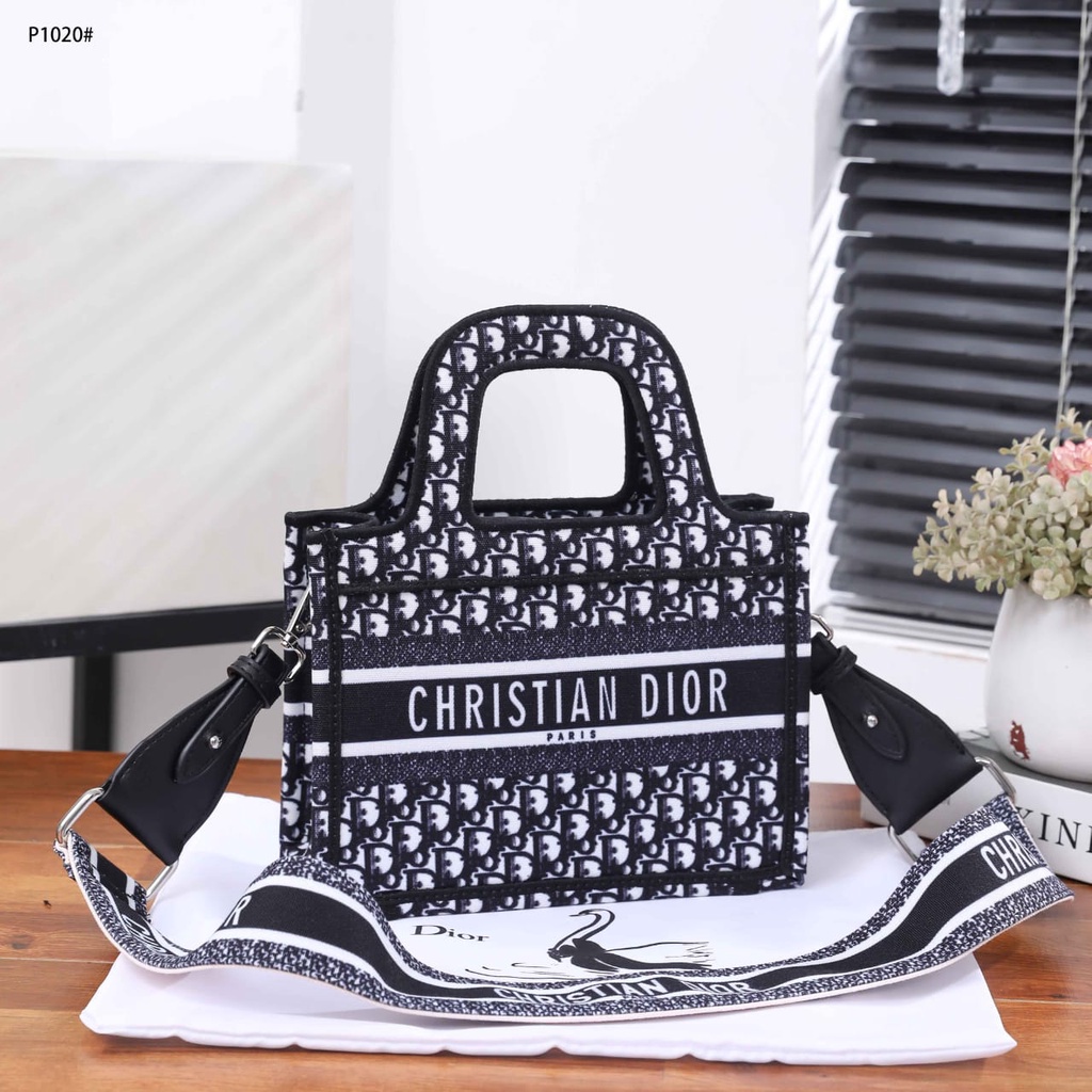 CD Book Tote Small Oblique Embroidery Handbag P1020#