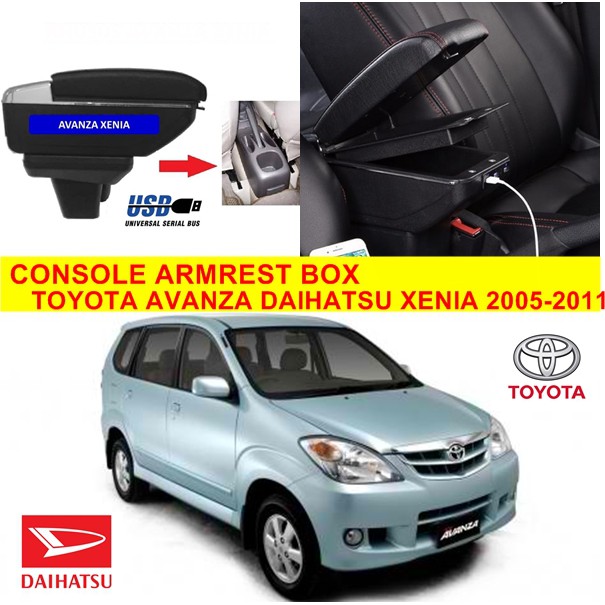 Armrest Console Box Kotak Alas Lengan TOYOTA AVANZA DAIHATSU XENIA 2005 - 2011 Stack 7 Port USB