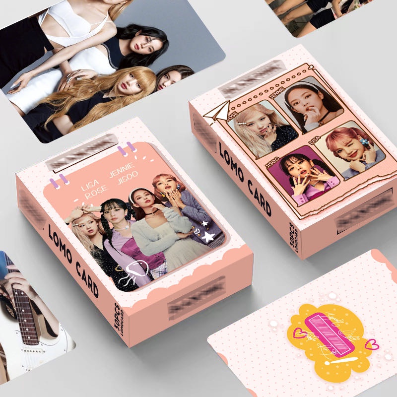 30pcs / box Kartu Foto Lomo Kpop Blackpink TWICE Jisoo Jennie Lisa