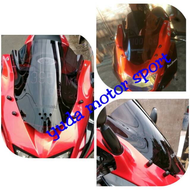 Visor ninja rr new hitam smoke windshield ninja rr new hitam smoke winsil ninja rr new hitam smoke