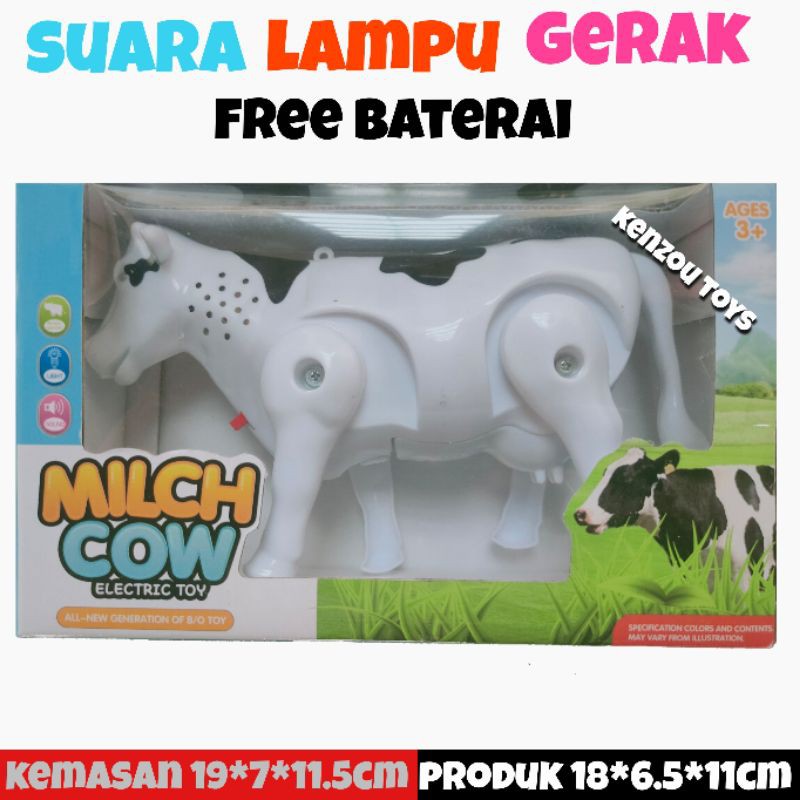 Mainan Robot Sapi Milch Cow Free Baterai