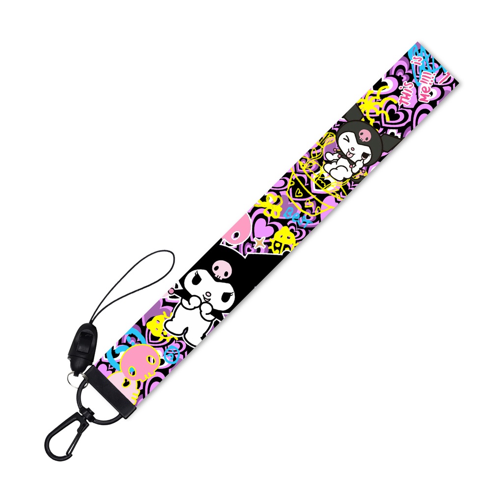 Tali lanyard Motif Kartun kuromi Untuk Gantungan Kunci / Handphone