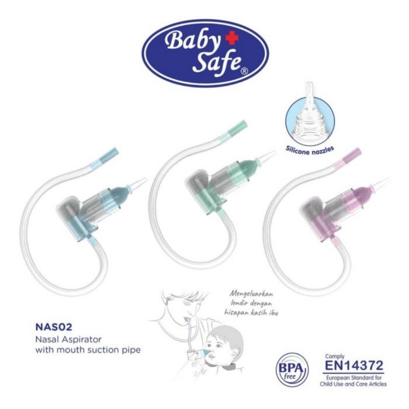 BABY SAFE Nasal Aspirator NAS02 Alat Sedot Penyedot Lendir Ingus Hidung Bayi Pilek Babysafe