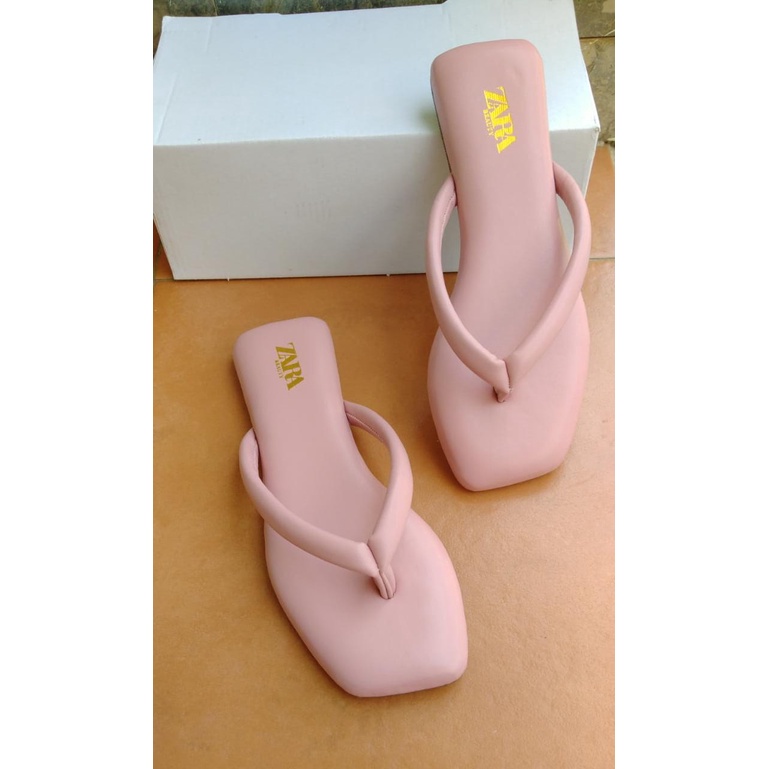 sandal wanita flat zarra premium terbaru by komerashop