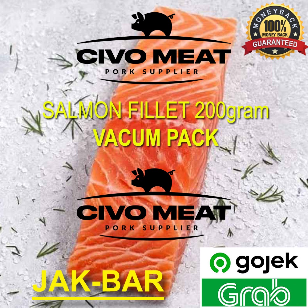 

Norwegian Salmon Fillet Portion 200g Frozen Boneless with skin - 200gr
