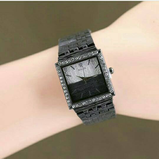 TERMURAH jam tangan rolex wanita / jtr 889 hitam