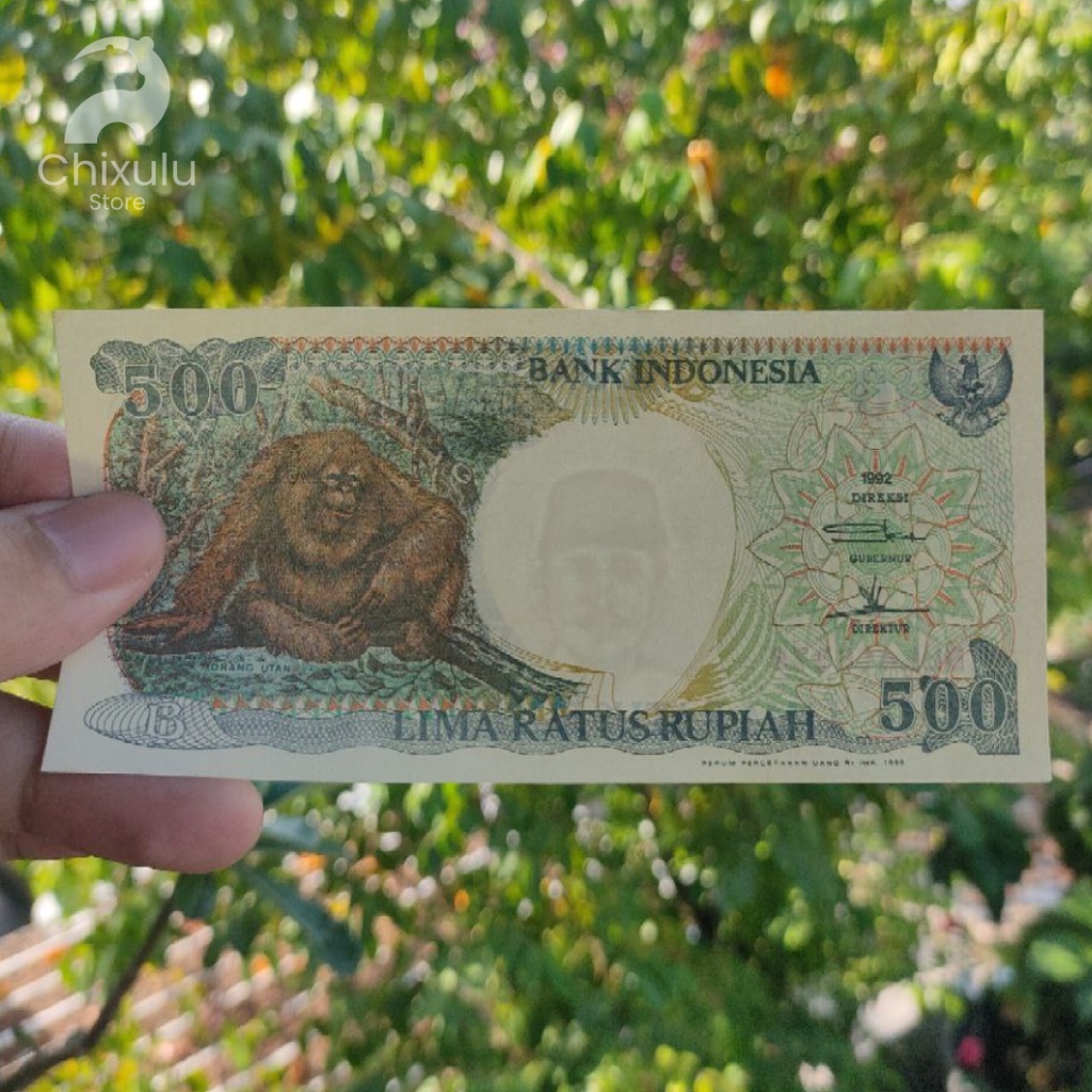Uang Kertas Kuno Rp 500 (Orang Utan) Tahun 1992 | Uang Lama Indonesia