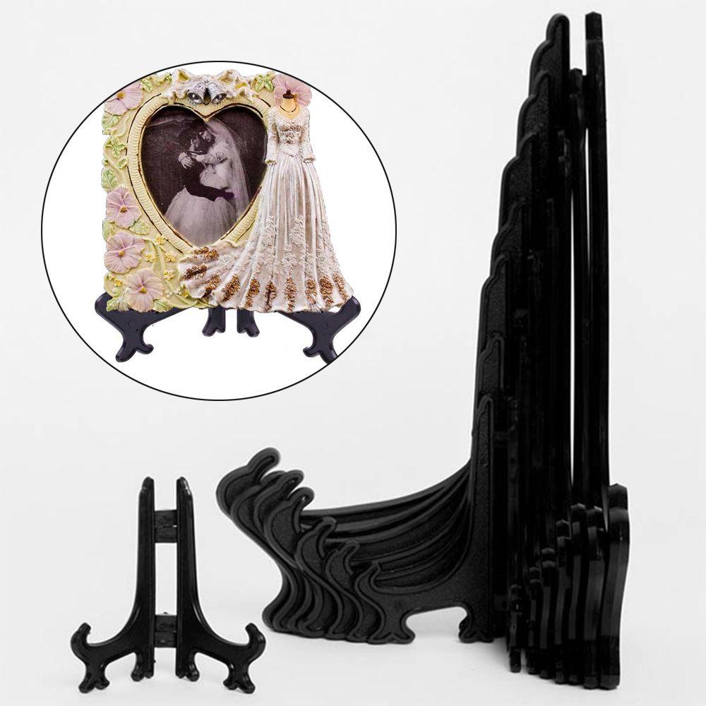 R-flower 5PCS / Set Stand Holder Piring / Lukisan Bahan Plastik Untuk Dekorasi Rumah