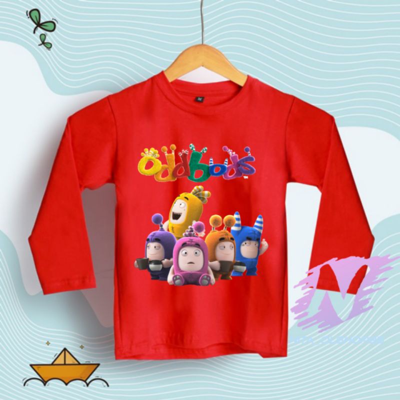 kaos anak oddbods lengan panjang