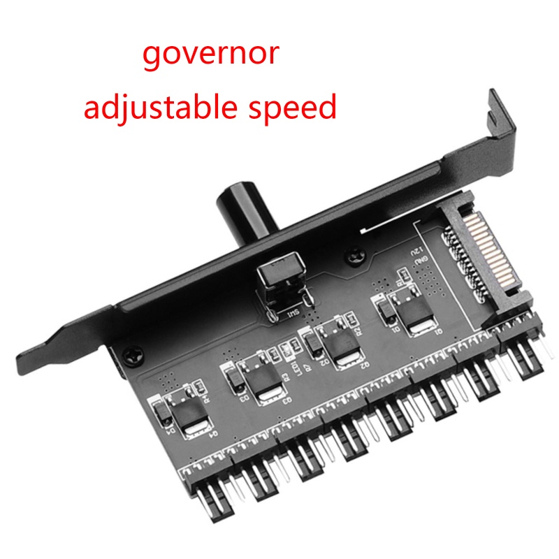Btsg 1sampai8 4Pin/3Pin CPU Cooler PC Chasis PCI Pendingin Kipas Speed Controller/4Pin Power 8kipas Hub Splitter Adapter