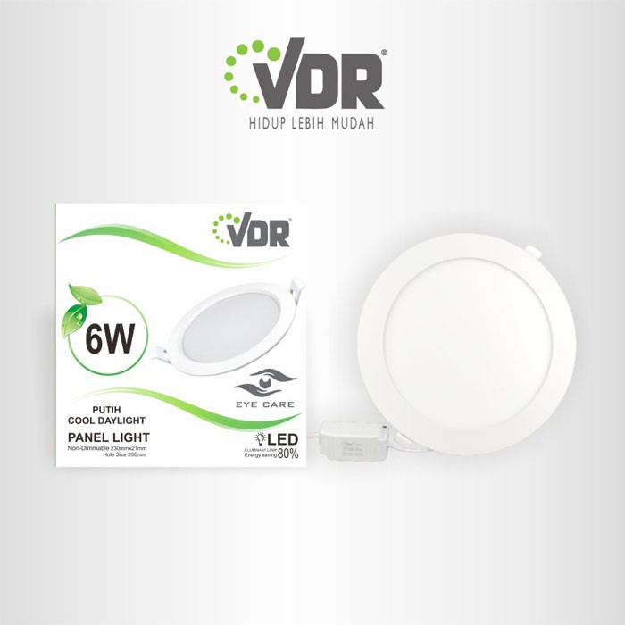 VDR LED Panel Light 6 Watt V-206-1PL Putih V-206-1PLW Kuning