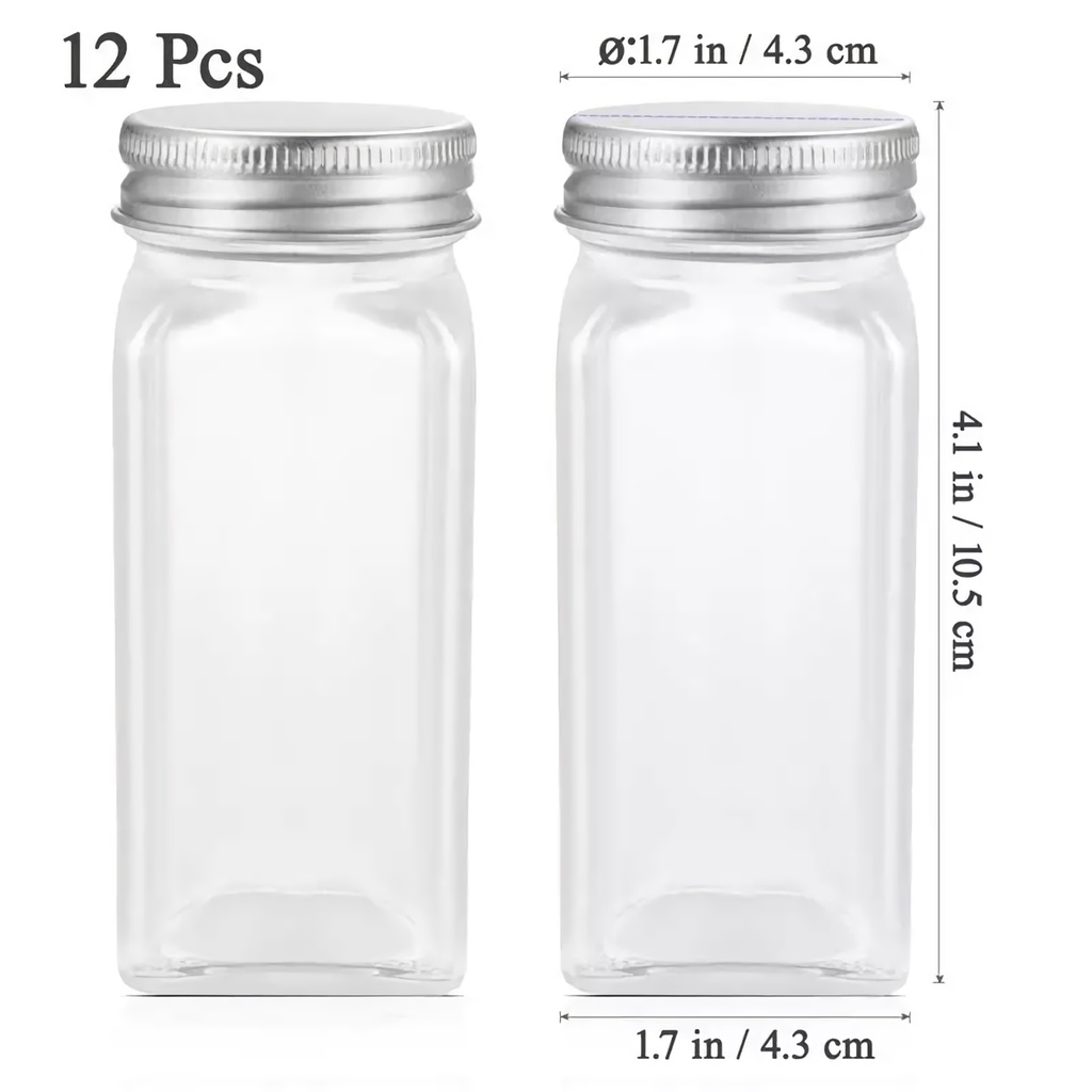 Tempat Bumbu Garam Merica lada cabe rempah botol kaca/1052 SPICES JAR