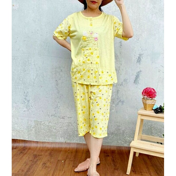 jenica-set baju tidur 3/4 import/piyama wanita