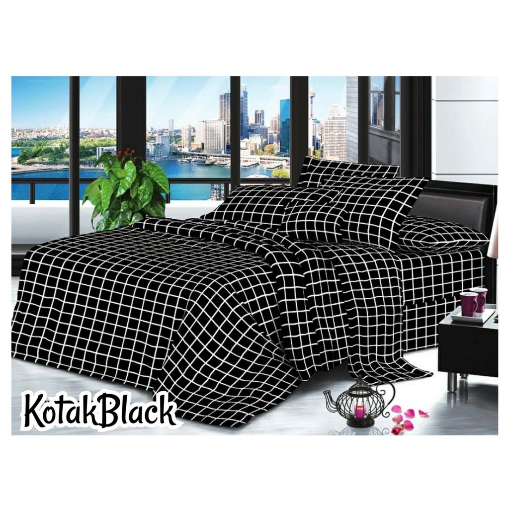 SPREI PROMO ESTETIK / AESTHETIC KOTAK -KOTAK MOTIF EMILY TREND 180X200 NO.1 UKURAN NO.2 160X200