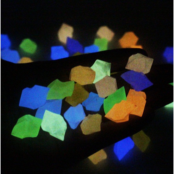 15 Pcs Manik-Manik Batu Akrilik Glow In The Dark Ukuran 18X25MM Untuk Dekorasi Taman