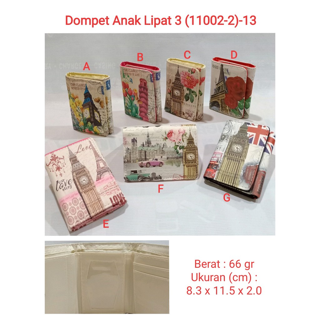 Dompet Anak &amp; Wanita Lipat 3 ( 11002-2 ) 13