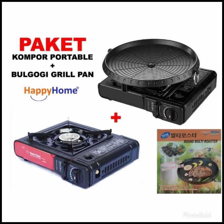 Paket Kompor Portable Bbq Bulgogi Grill Pan