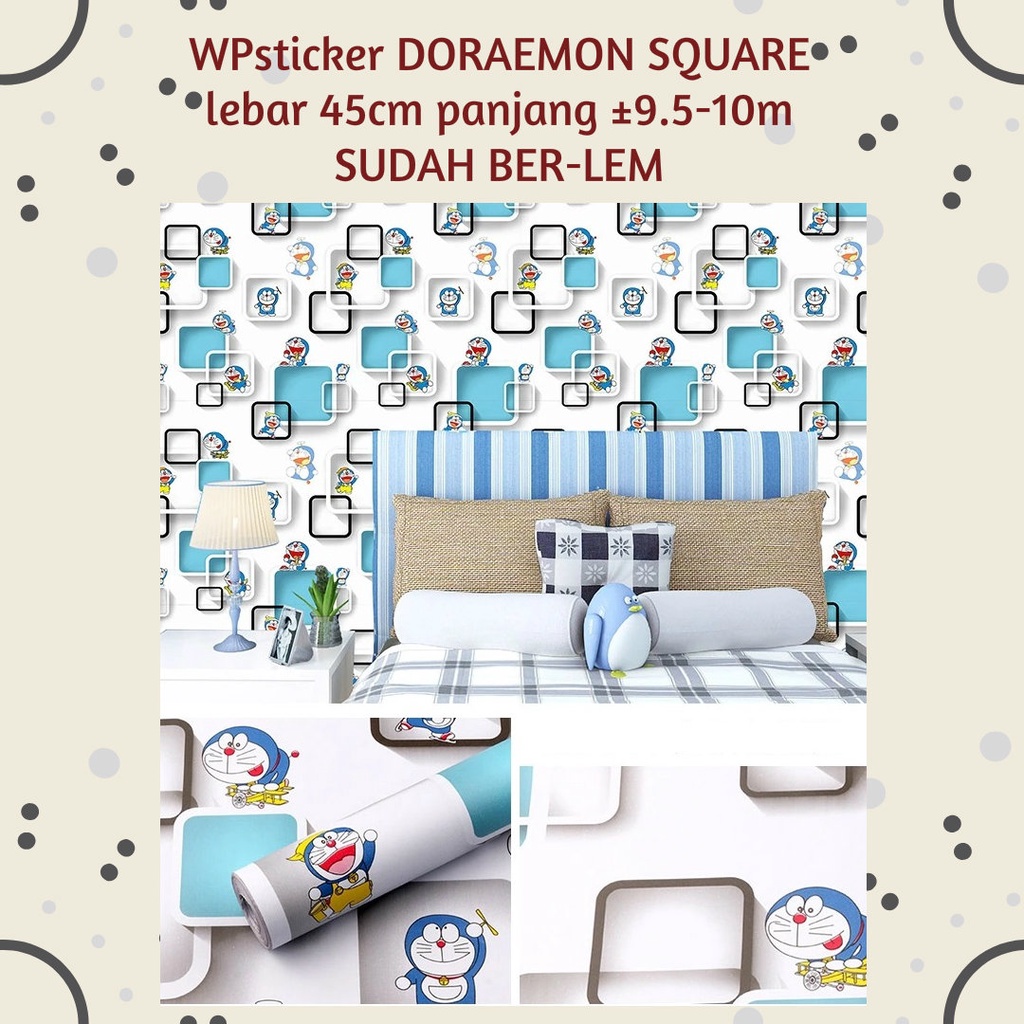 [READY SEMARANG BISA COD] WALLPAPER DINDING 10 METER WALLPAPER STIKER DORAEMON MOTIF ANAK ANEKA GAMB