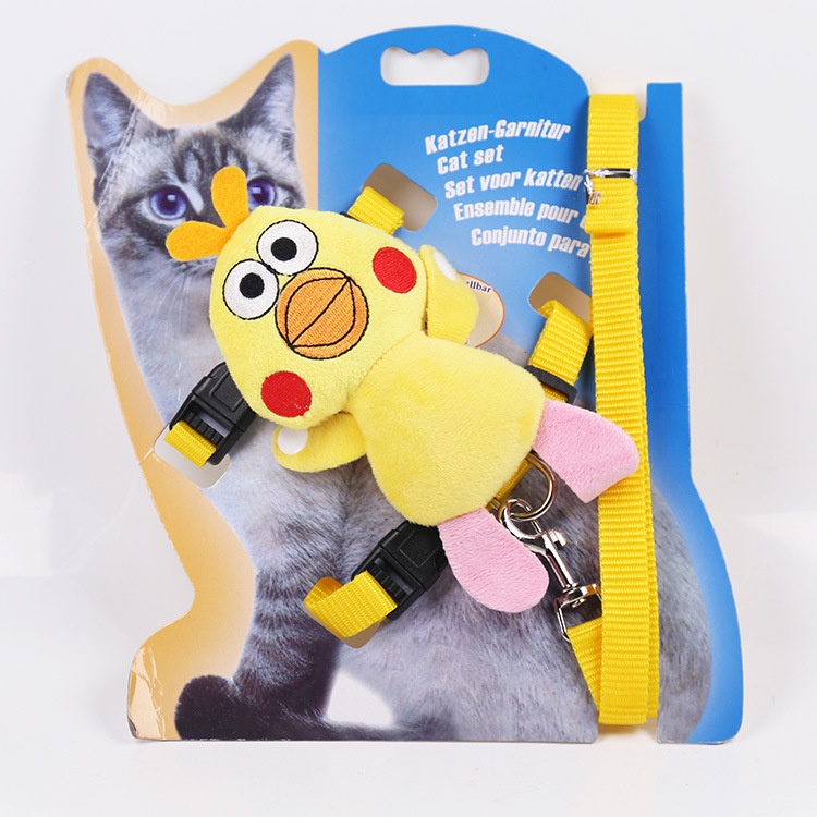 ★〓YUFeiPet〓★ Pet dog cat cartoon doll cute chest strap traction rope