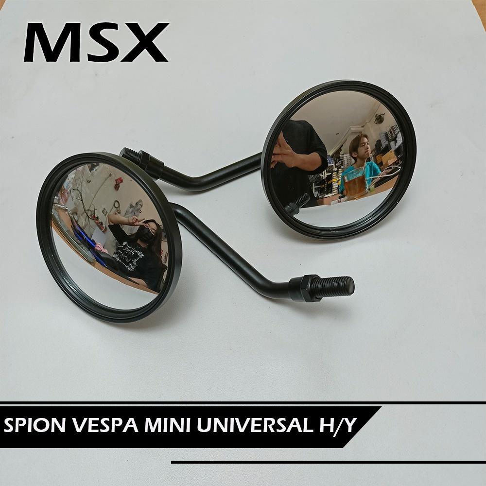 Spion Bulat Mini VESPA  Kaca  Universal Vespa Fino Scoopy Beat Mio Xeon dll