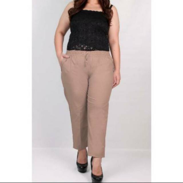 Celana Wanita Baggy Pants Jumbo Cewek Big Size Katun Twill Stretch Grade A NR_Outfit Official COD