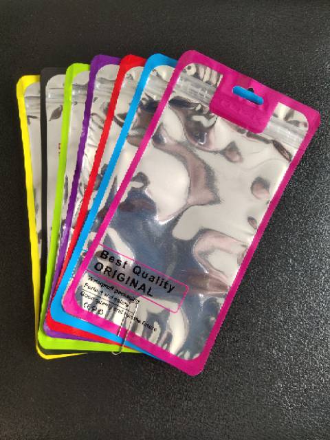 ( isi 100 lembar ) Plastik packing klip warna fashion case ukuran besar  21.5 cm X 11.5 cm