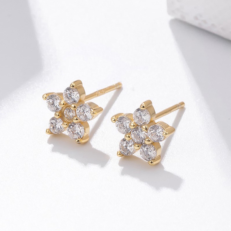 Versi Korea Dari Anting Zirkon Sederhana Aksesoris Pesta Fashion Jewelry