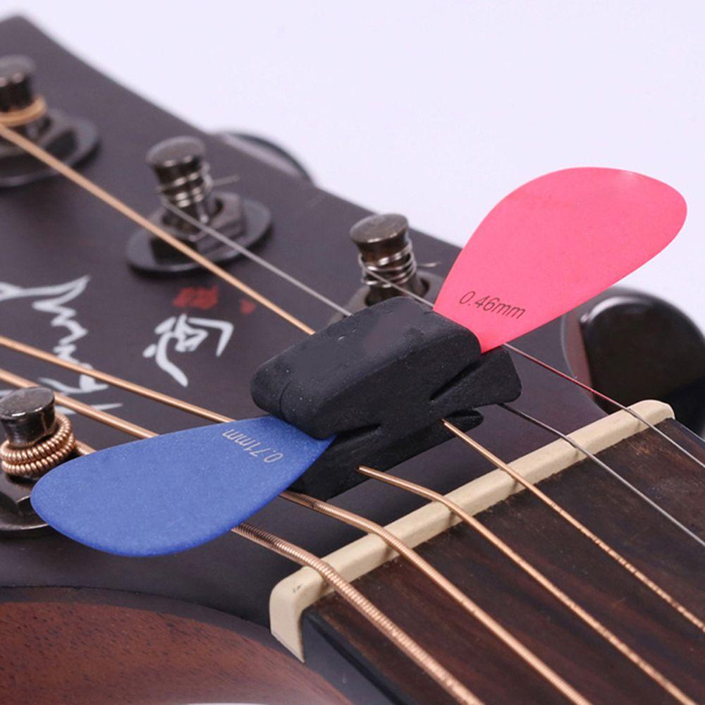 Guitar Picks holder Agustinina Fix On Headstock Ukulele Dudukan Senar Karet