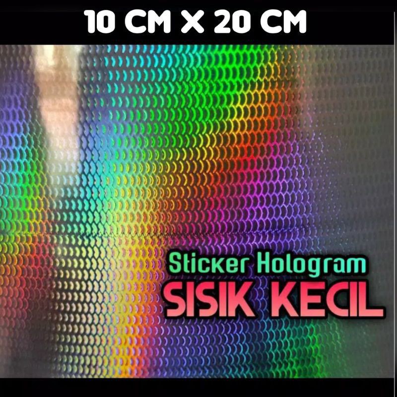 Stiker Hologram Sisik Ikan Kecil Glow