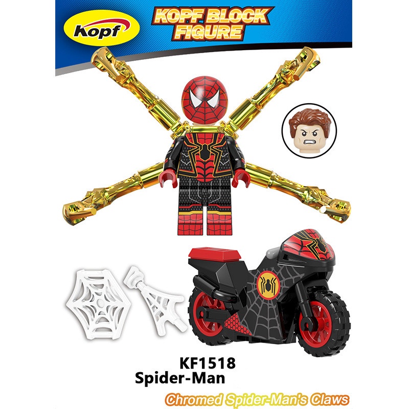 1pc Mainan Puzzle Balok Bangunan Seri Superhero Spiderman Bahan ABS Untuk Anak