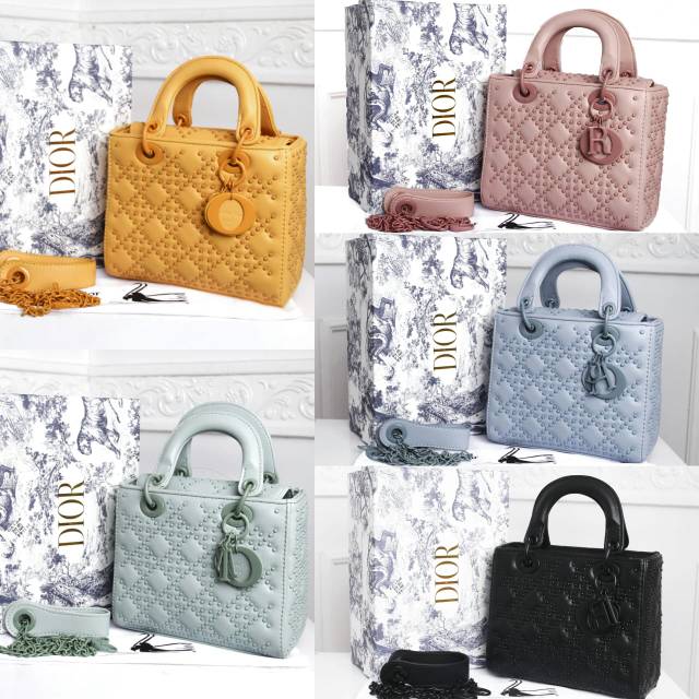 Tas wanitaDiorSuppleLady Studded Matte with Box 6614 Semipremium Authentic