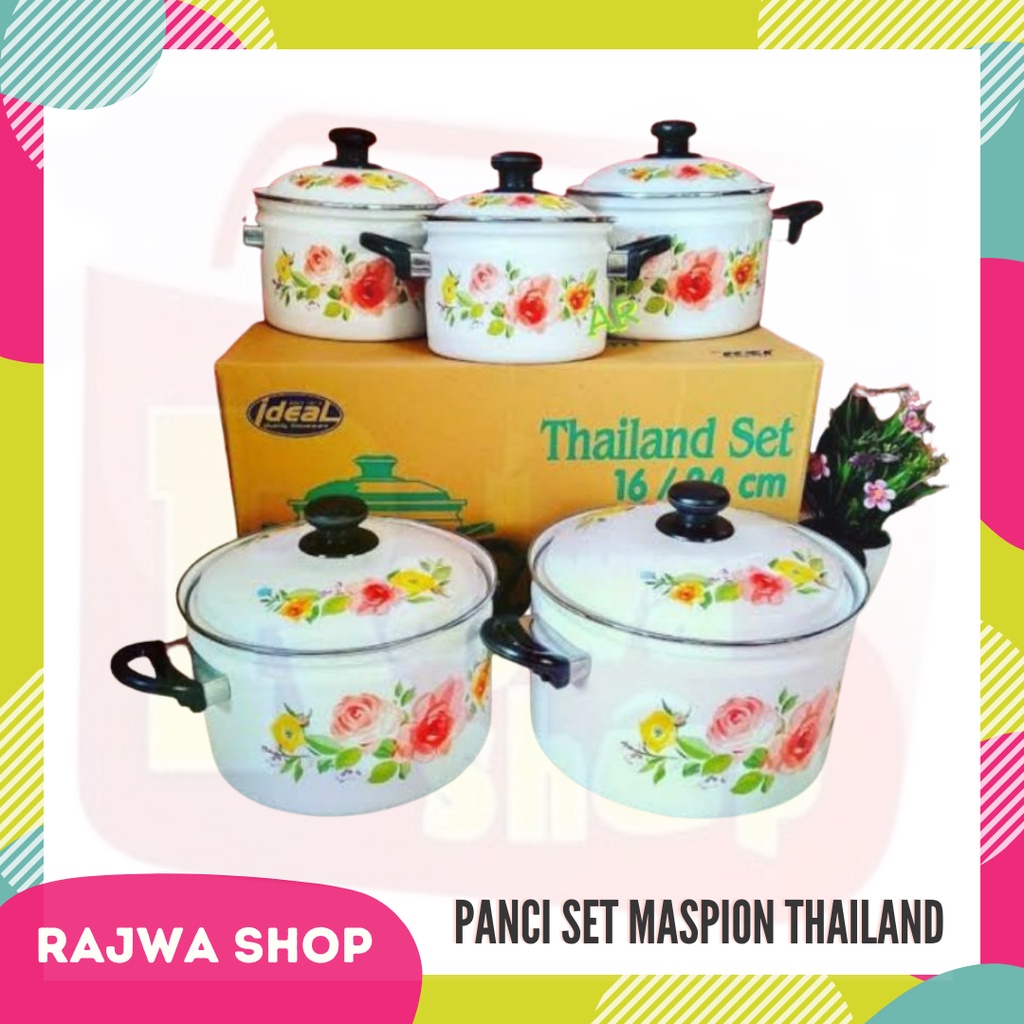 Panci Enamel Ideal Thailand Set 16/24 cm Maspion