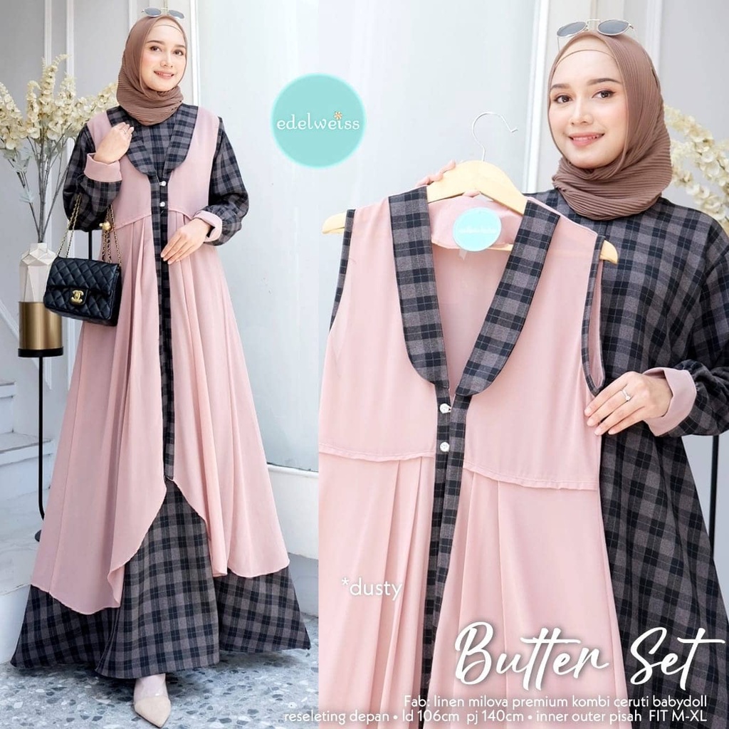 Gamis Terbaru 2021 Cookies Set 4 dan 8-Quenee Dress Big Size-Ukuran M L XL XXL XXXL 4L 5L-Baju Gamis