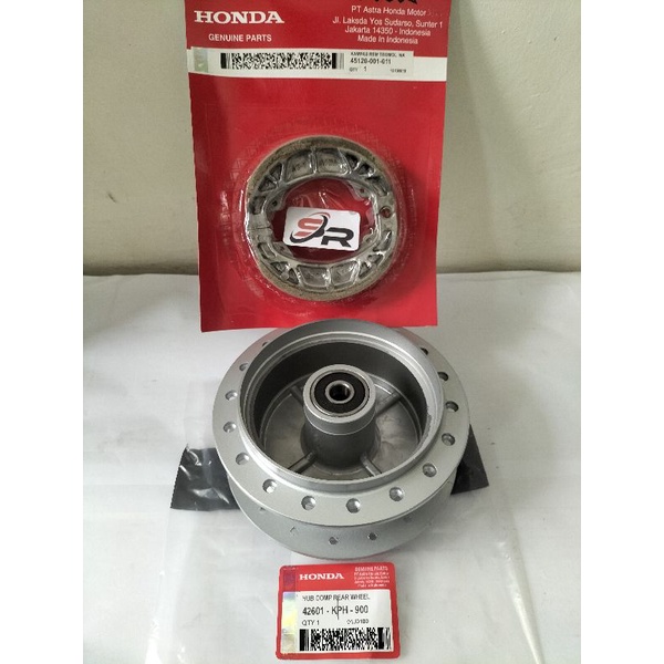 trombo  belakang kampas rem belakang set (KPH) Honda Supra x125 karisma Kirana