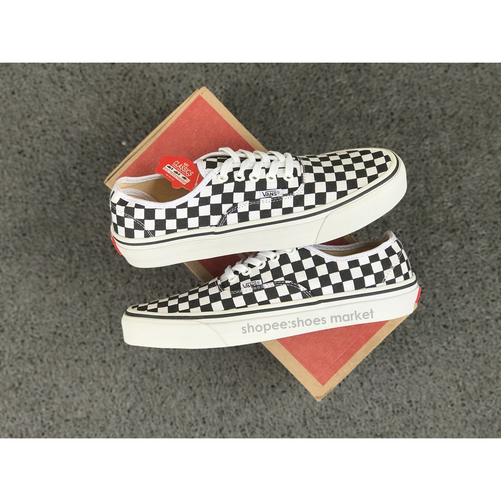 VANS AUTHENTIC CHECKERBOARD BLACK WHITE