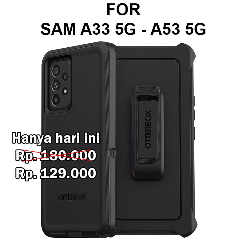 DEFENDER case Samsung Galaxy A33 5G - Samsung A53 5G casing hp armor full cover belt clip CASE OUTDO