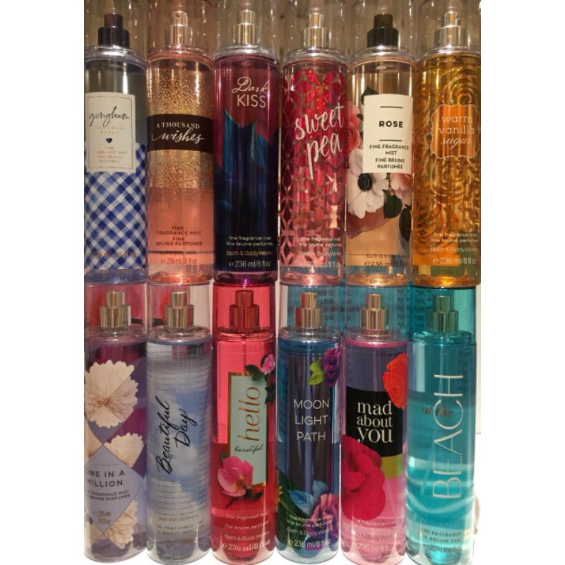 SALE !! Fragrance Mist Bath and Body Works 236mL